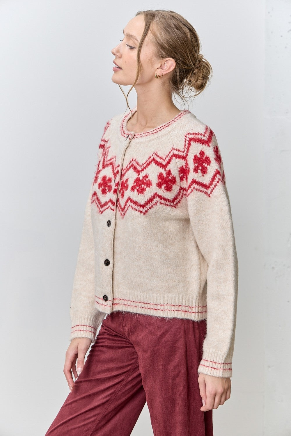 Flower Intarsia Sweater