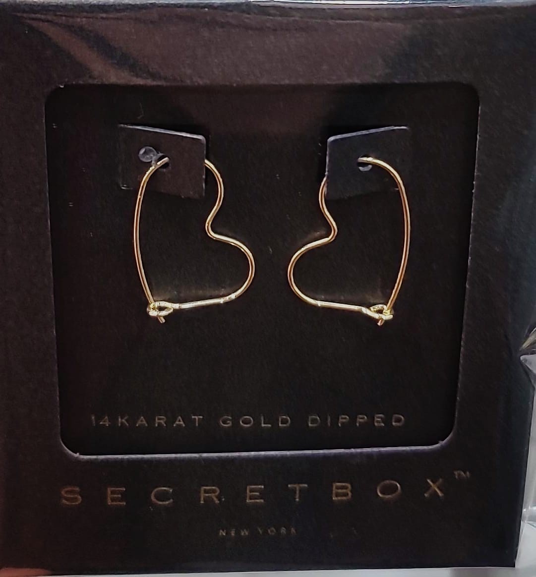 14 K Gold Dipped Heart Earrings