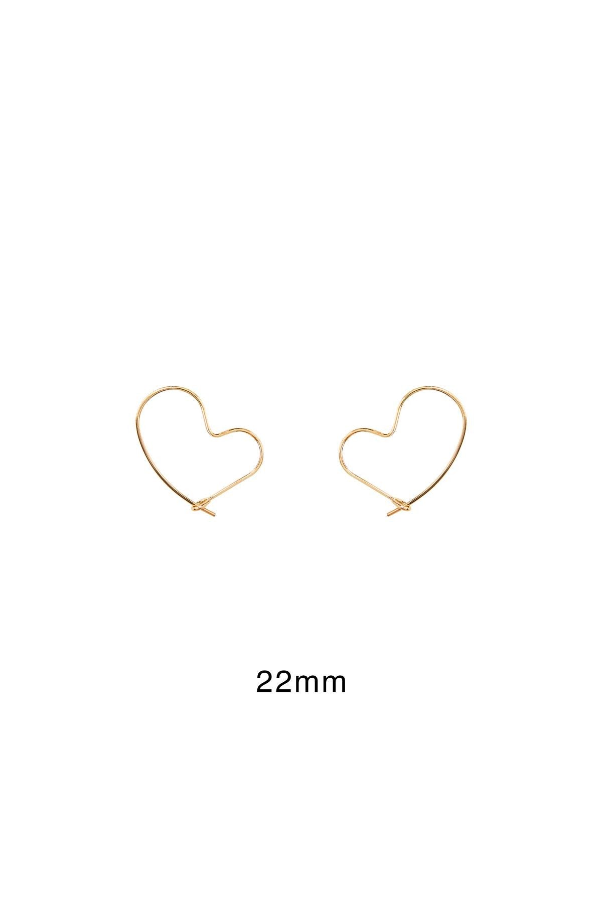 14 K Gold Dipped Heart Earrings