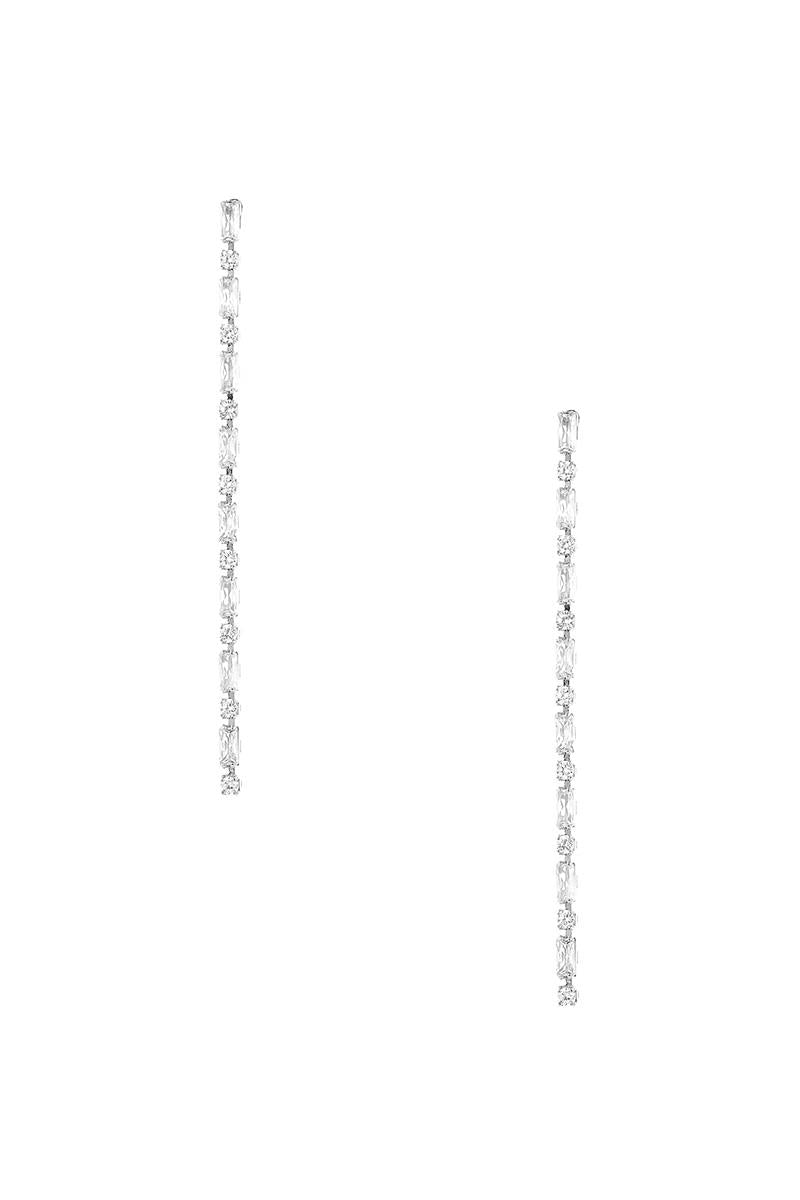 Crystal Strand Baguette Earring