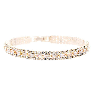 3 Line Rhinestone Bracelet
