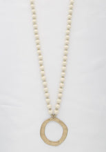 Circle Pendant Beaded Necklace