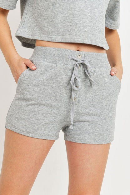 Solid French Terry Waist String With Side Pockets