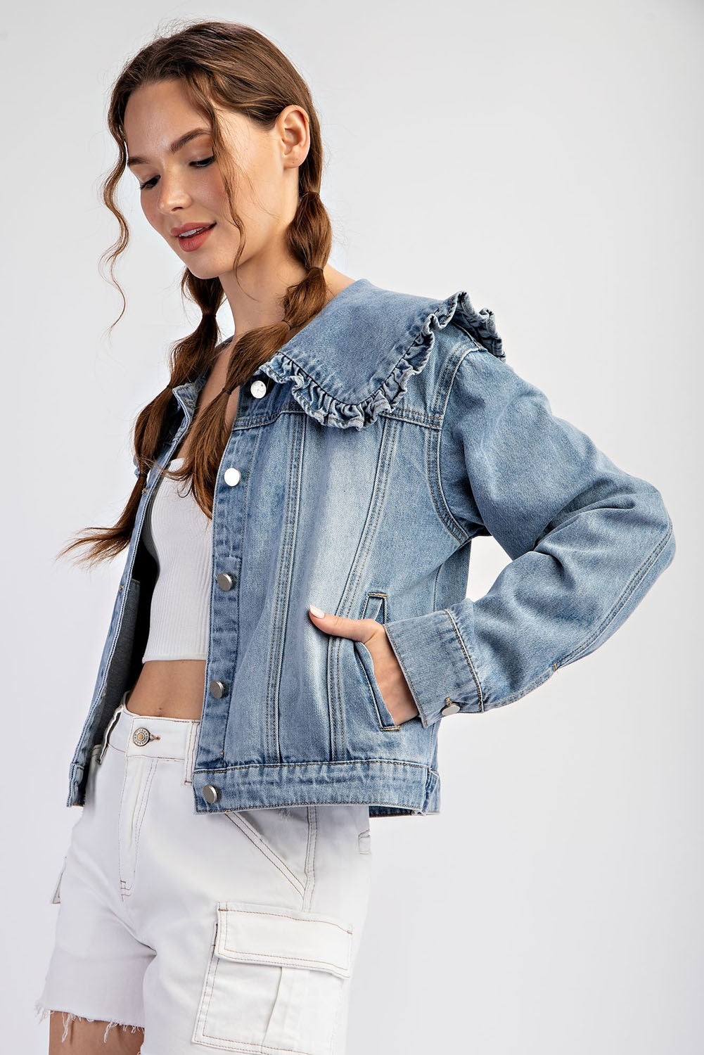 Mineral Wash Sailor Denim Jacket