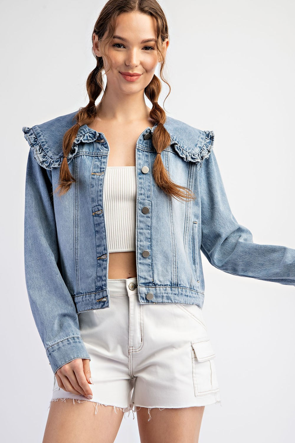 Mineral Wash Sailor Denim Jacket