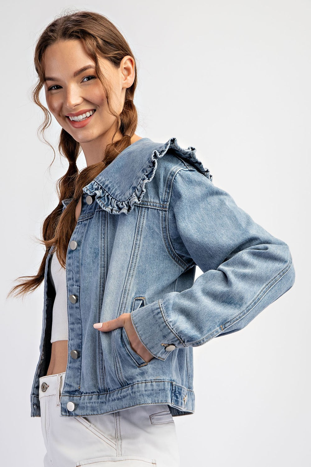 Mineral Wash Sailor Denim Jacket