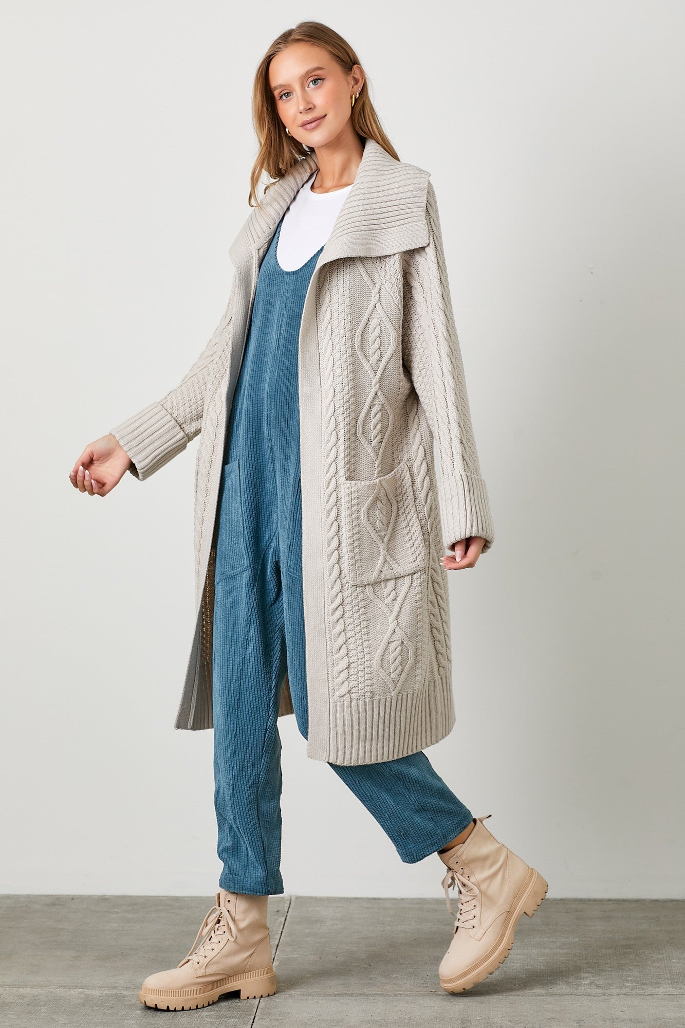 Cable Knit Duster Cardigan