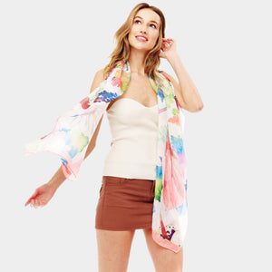 Floral Printed Oblong Scarf Collection
