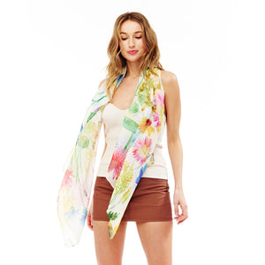 Floral Printed Oblong Scarf Collection