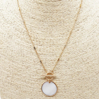 Sm. Round Shell Pendant Necklace