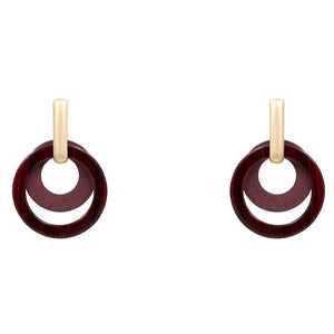 Doubles Circle Drop Earrings