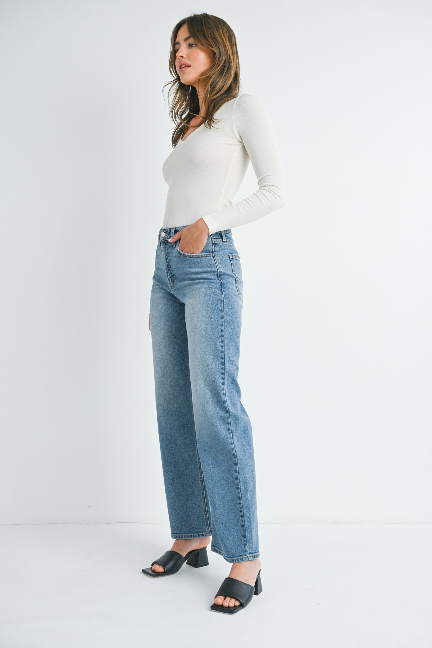 Full Length Straight Jeans