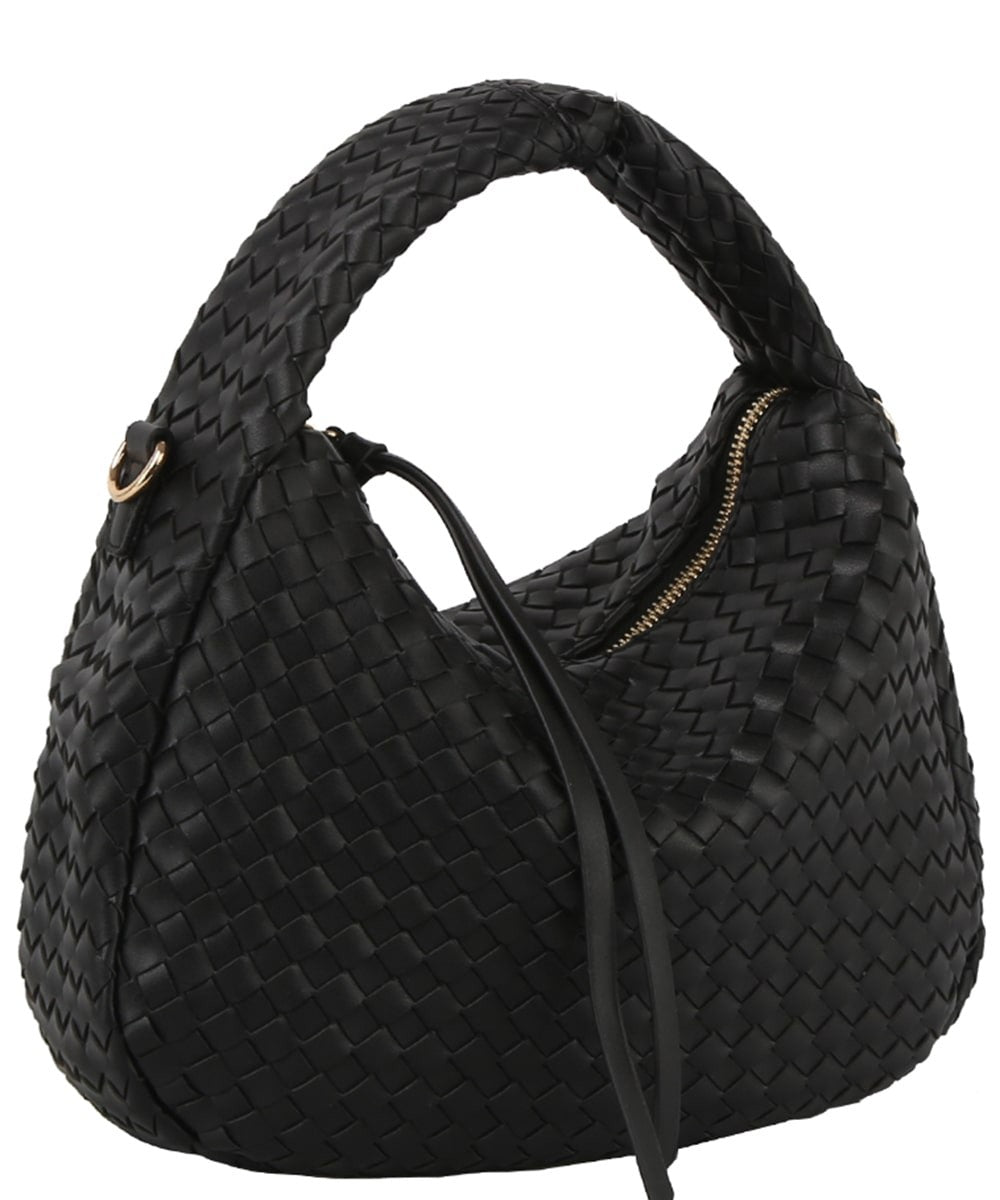 Woven Vegan Hobo Bag