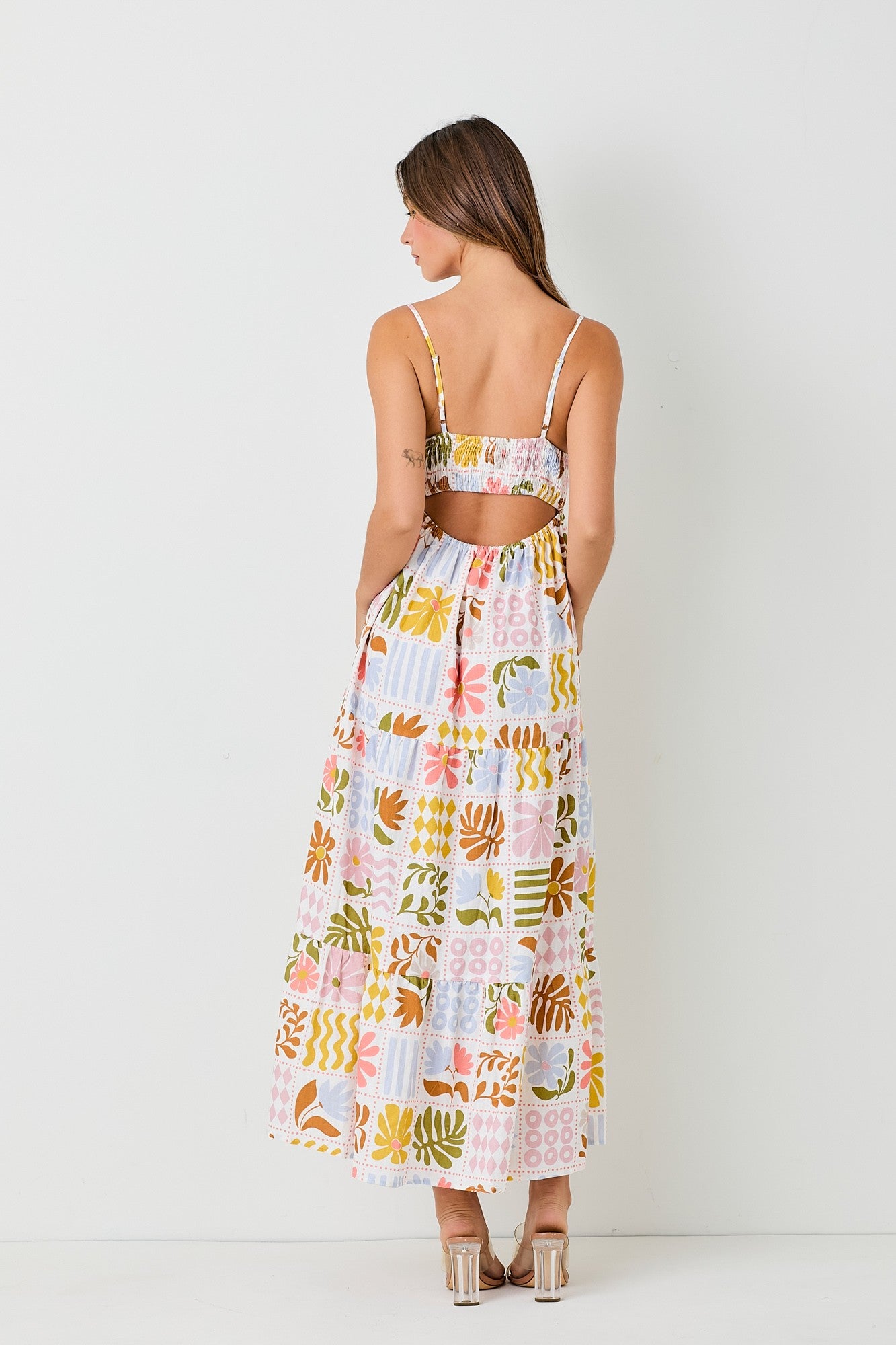 Woven Floral Maxi Dress