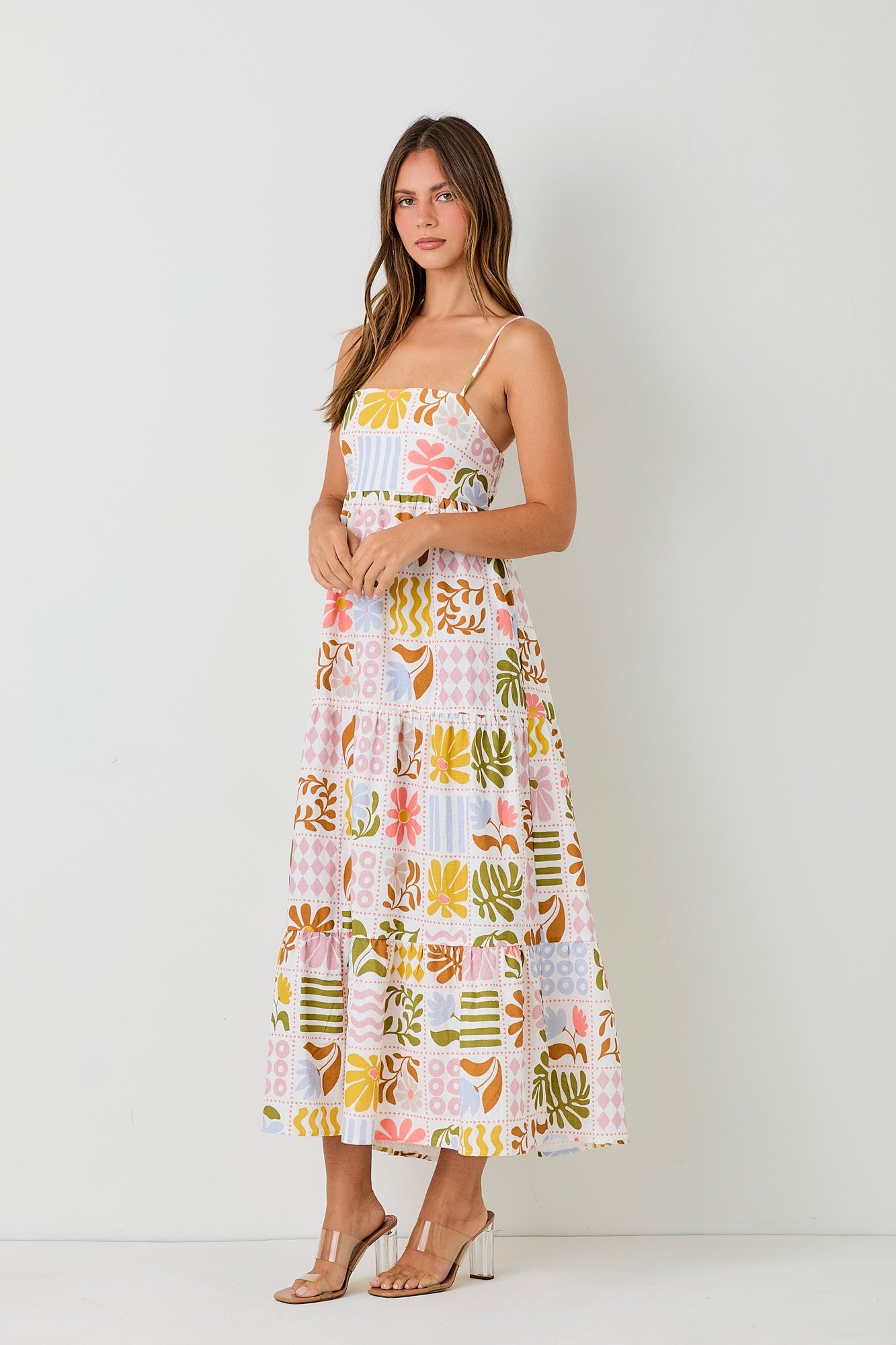 Woven Floral Maxi Dress