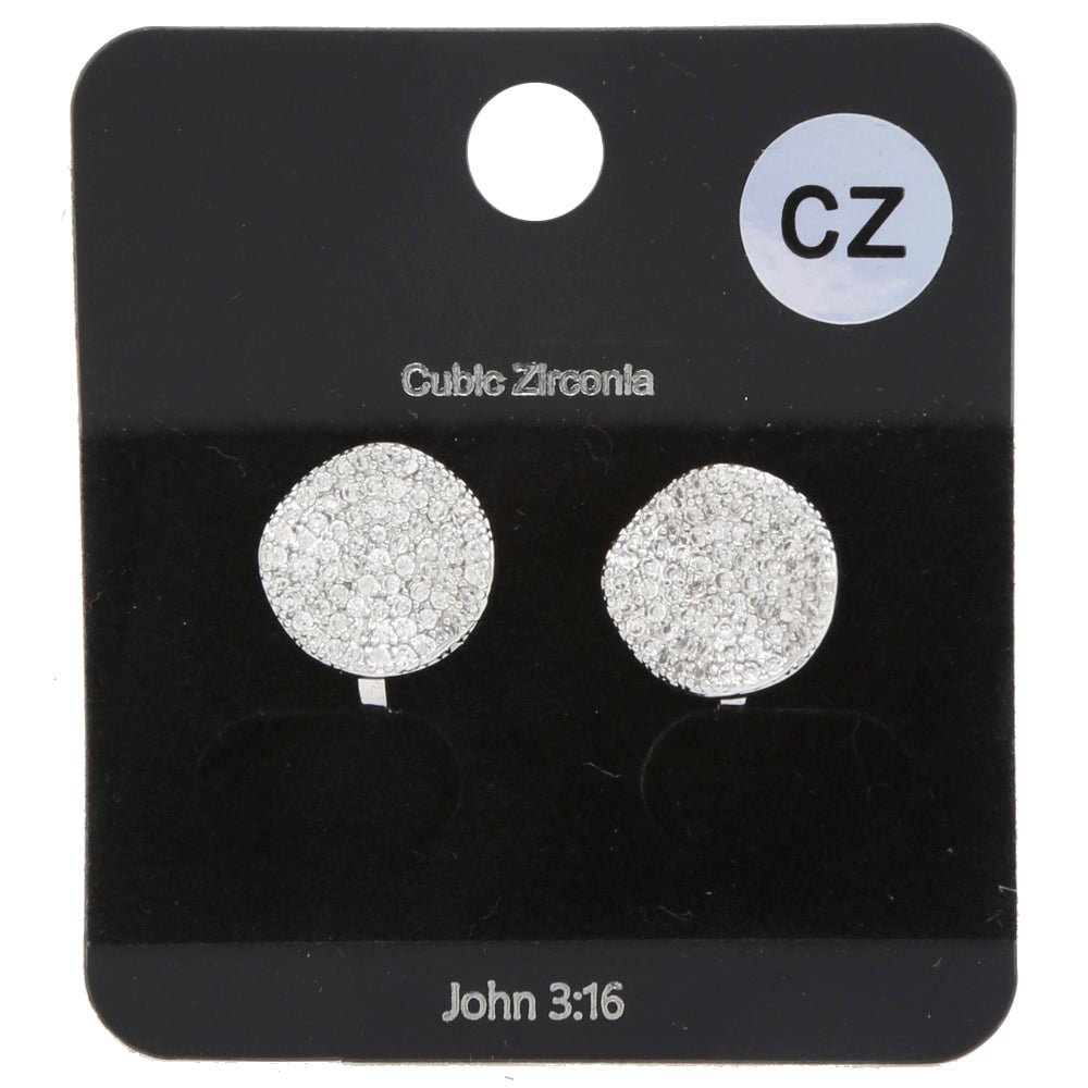 CZ Clip Earrings