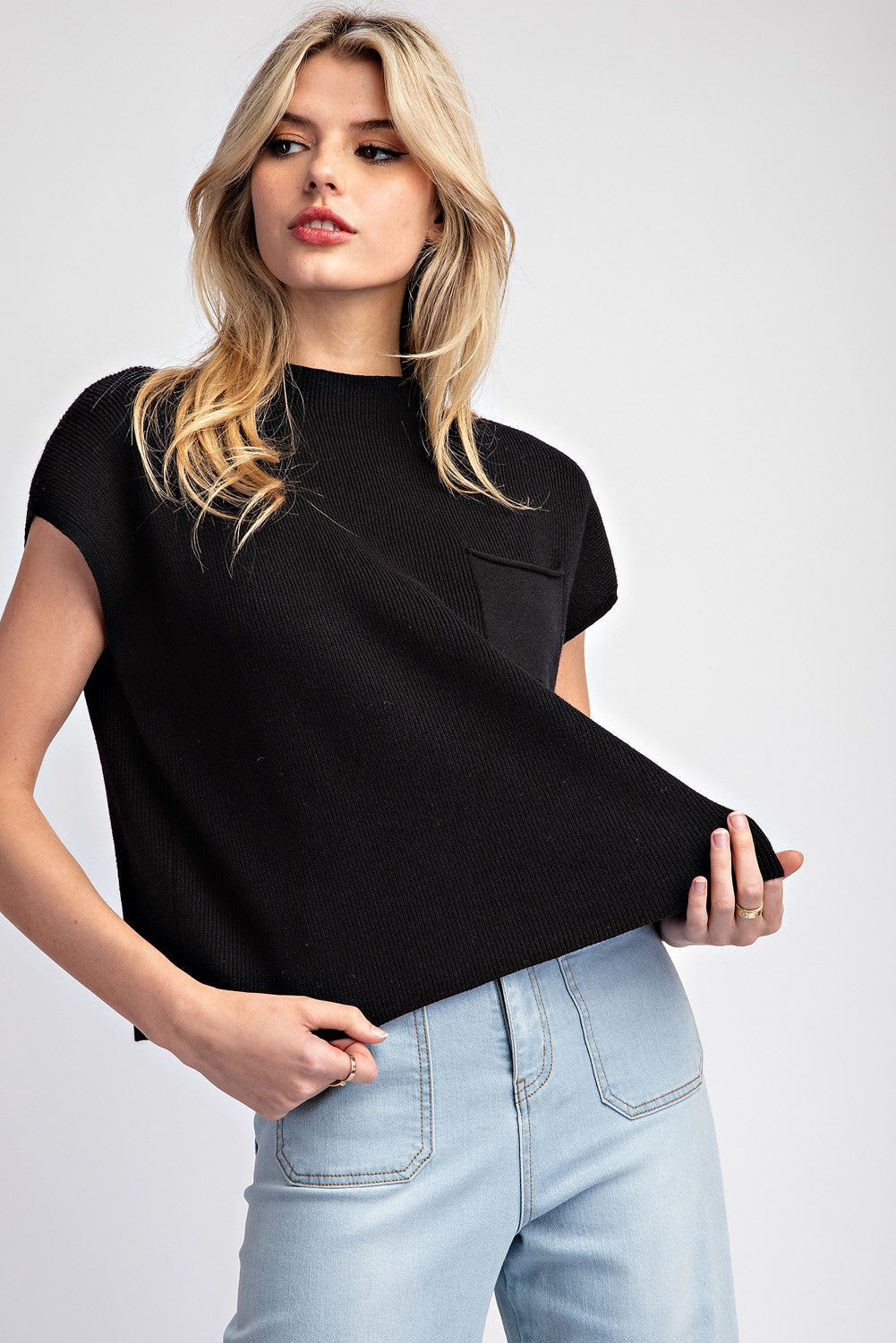 Short Sleeve Sweater Top