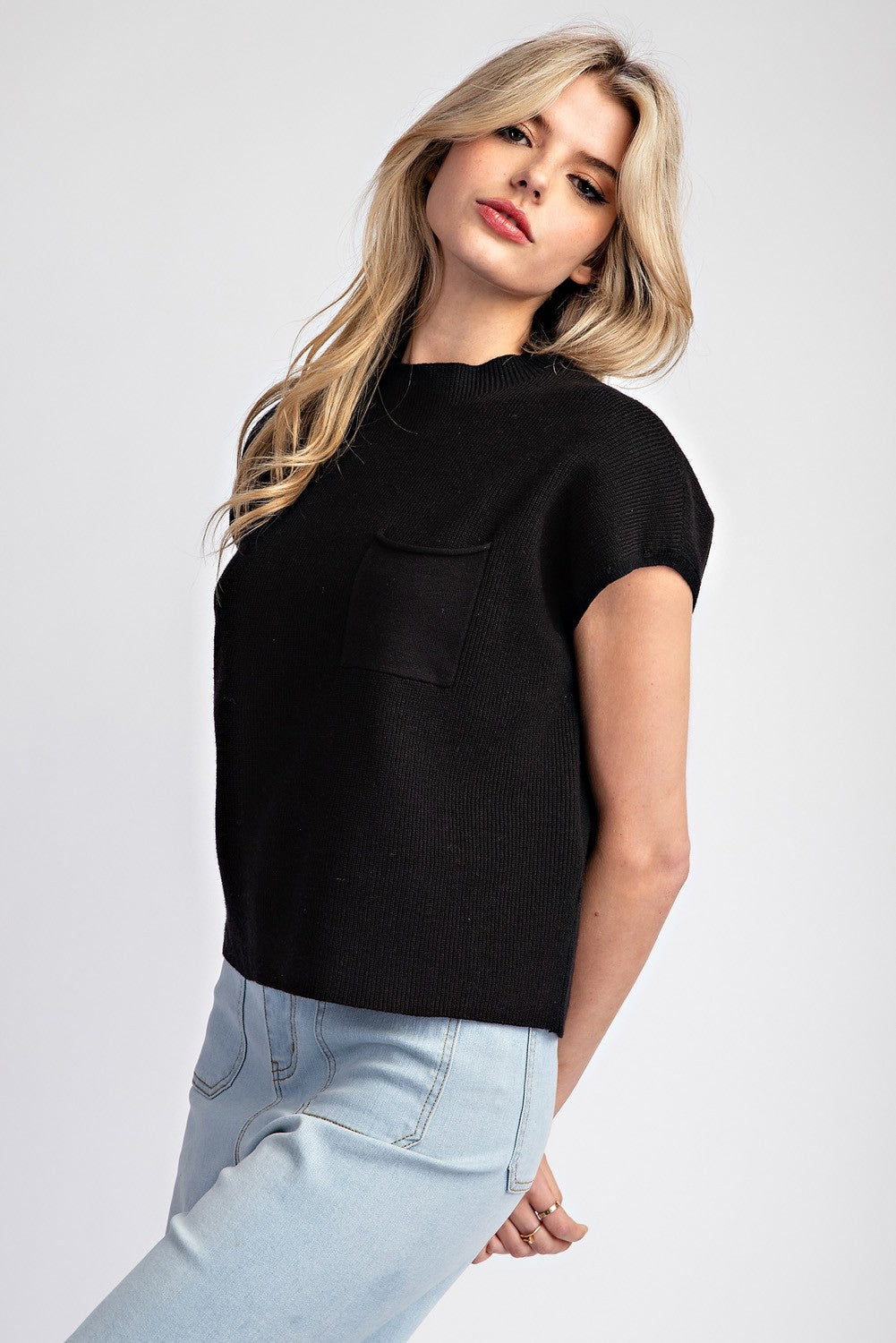 Short Sleeve Sweater Top