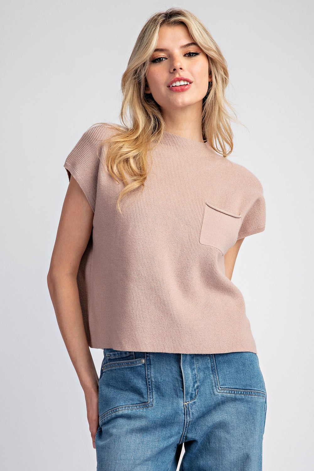 Short Sleeve Sweater Top