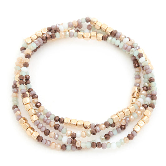 Cube Seed Bracelet Set
