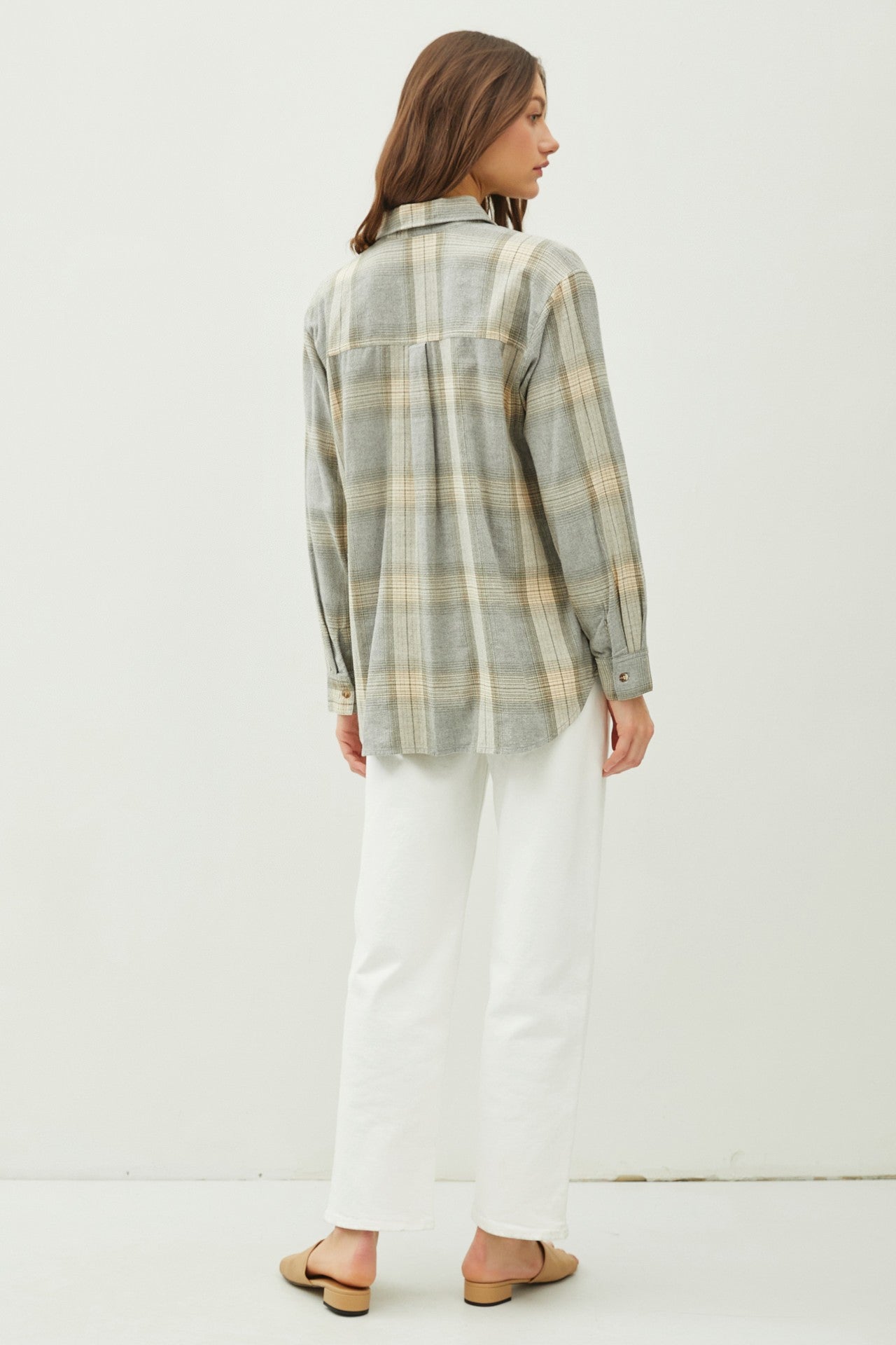 Plaid Oversized Button Up Shirt