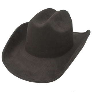 Bandless Faux Suede Cowboy Hat