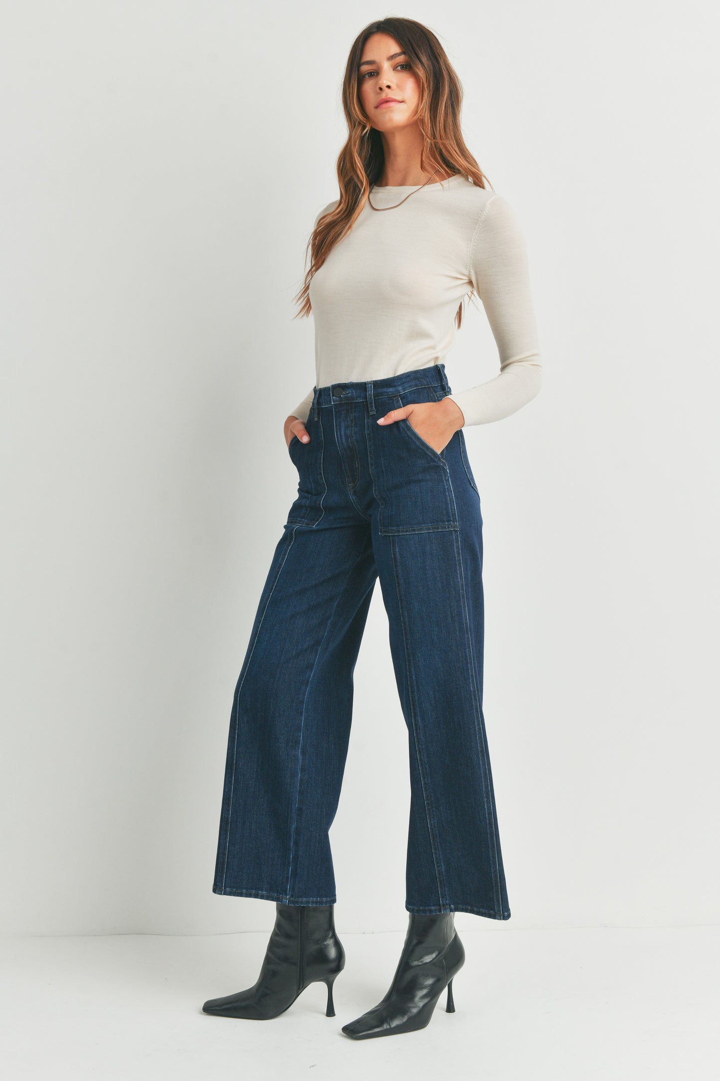 Seamed Utility Jeans