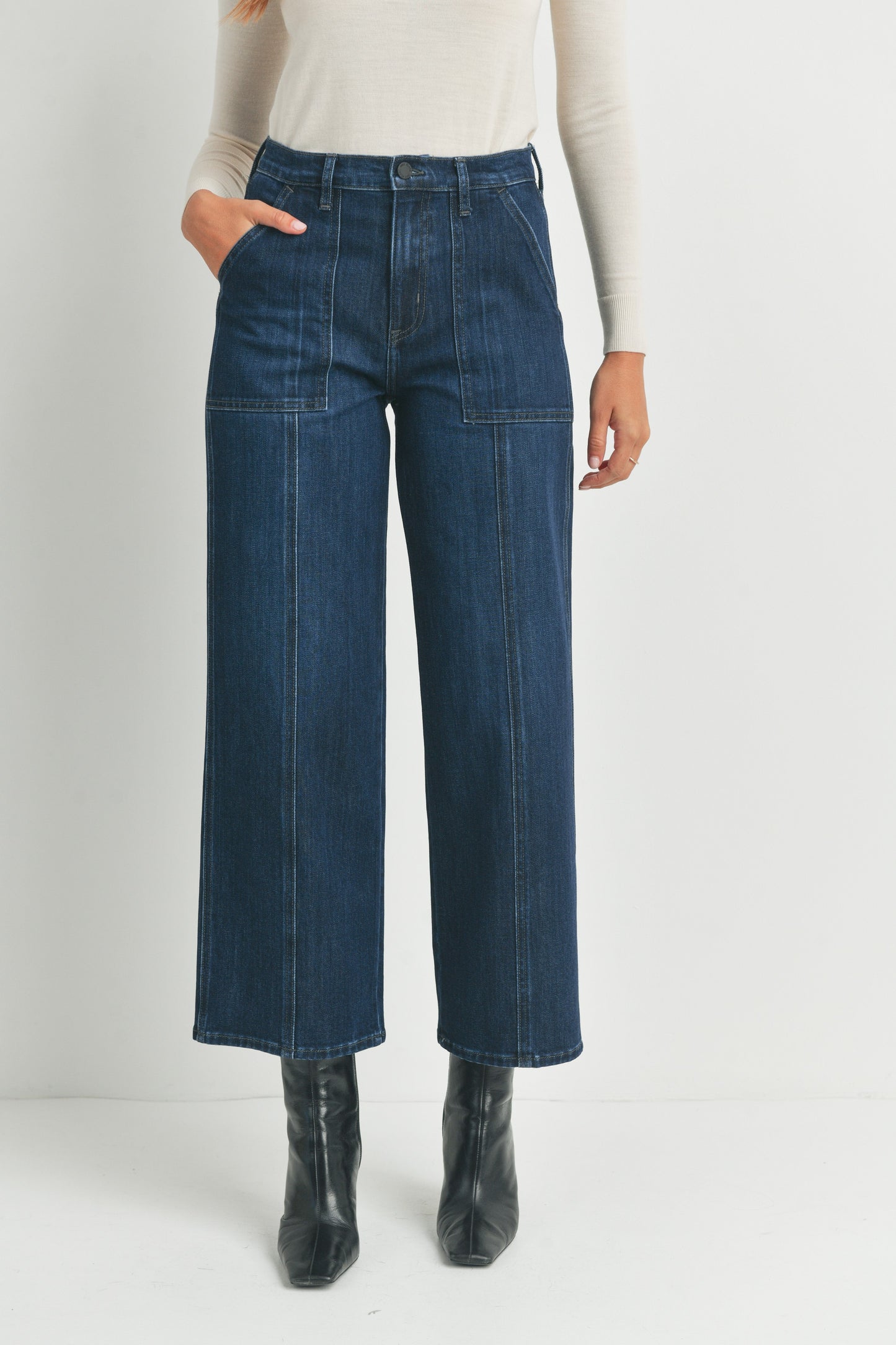 Seamed Utility Jeans