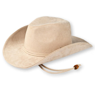 C.C. Faux Suede Cowboy Hat with Strap