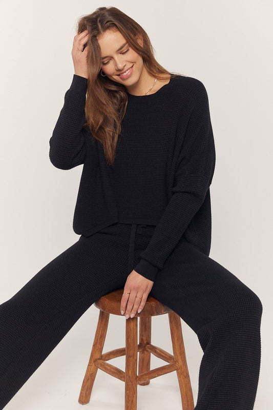 Waffle Textured Sweater Collection