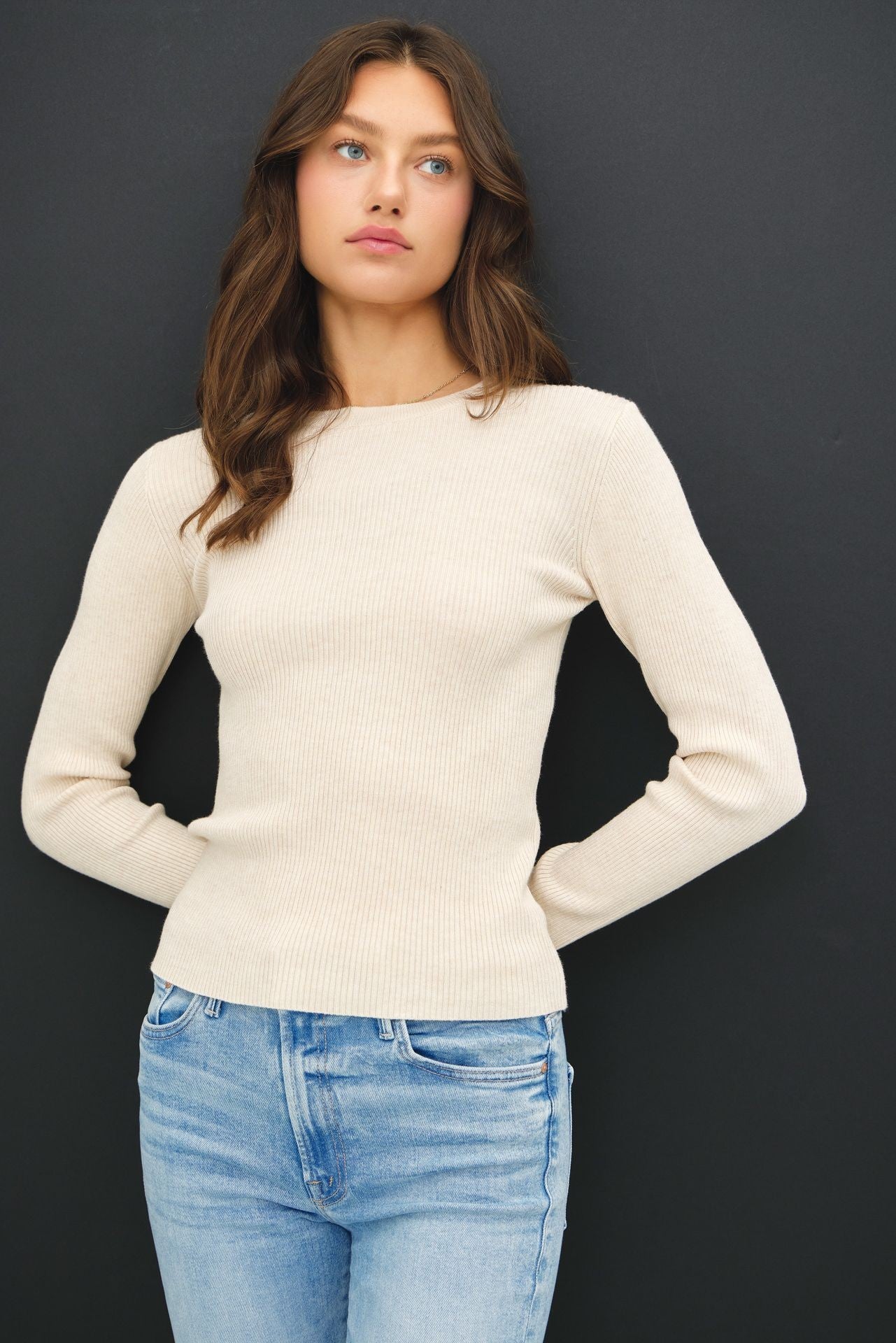 Long Sleeve Rib Top