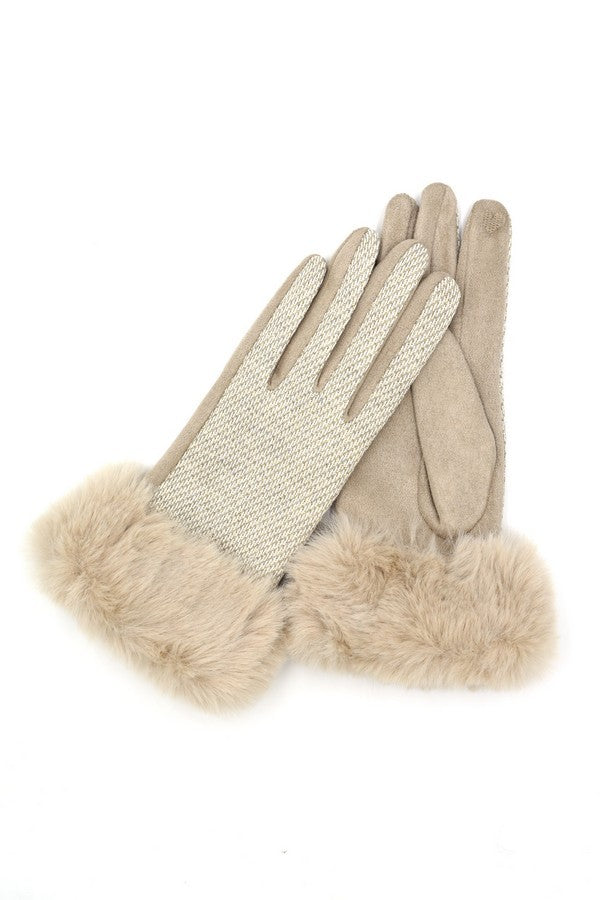 Faux Fur Cuff Gloves