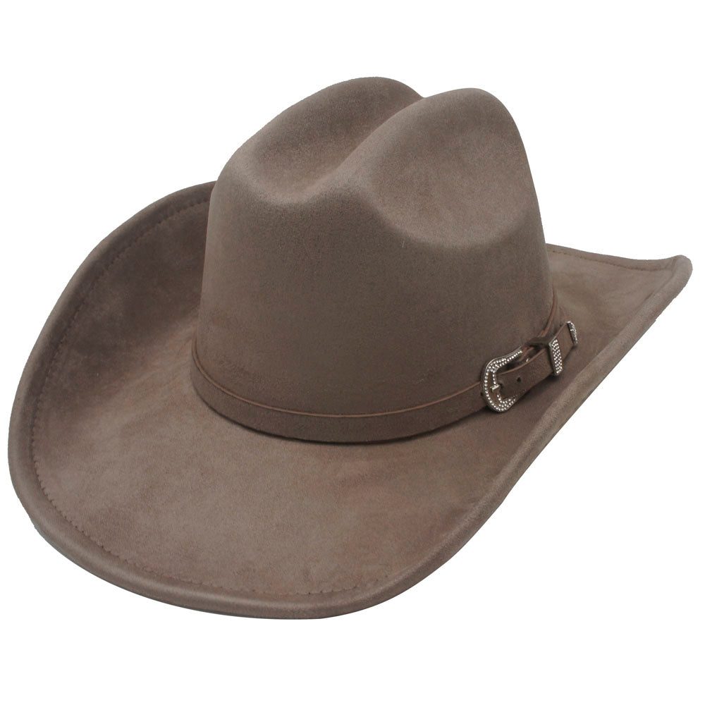 Faux Suede Cowboy Hat