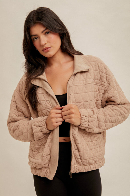 Quilted Bomber Jacket