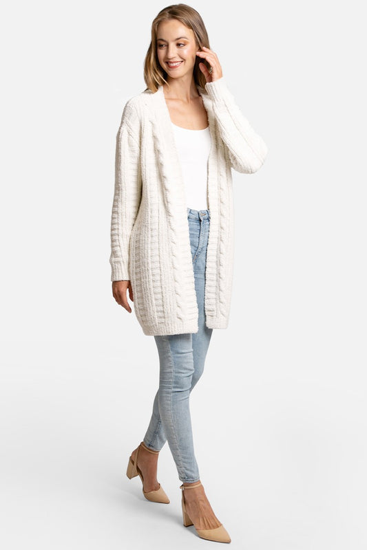 Comfy Luxe Twist Knit Long Cardigan