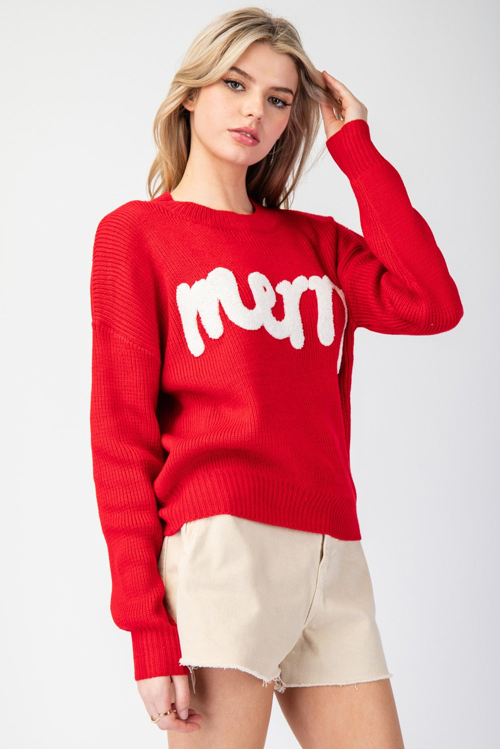 Curvy Merry Red Sweater