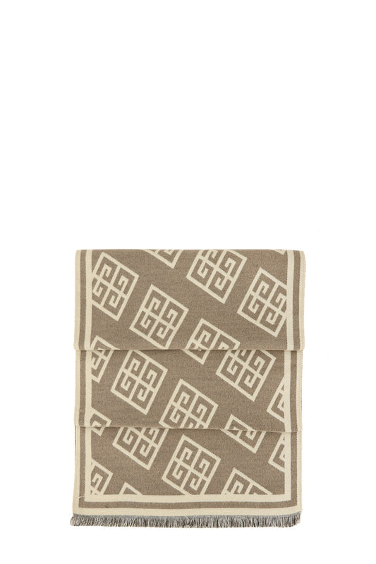 Beige Greek Pattern Scarf