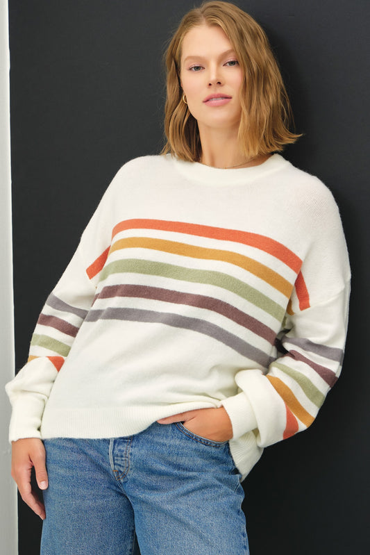 Curvy Stripe Sweater