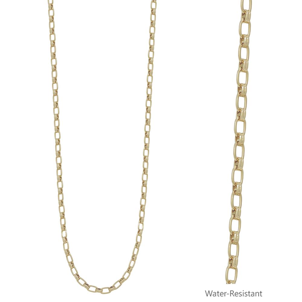Oval Linked Clip Long Chain Necklace
