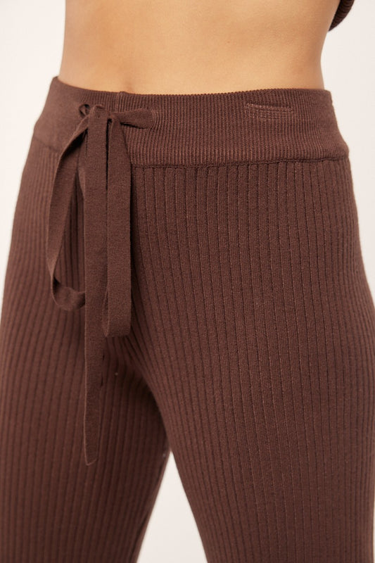 The Valerie Drawstring Pants in Cacao