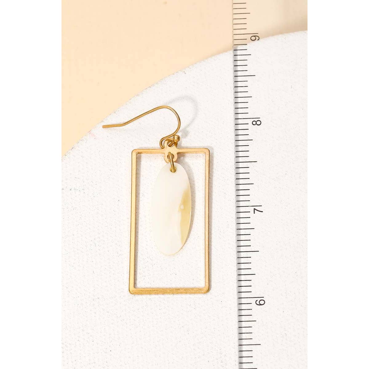 Rectangle Cutout Drop Earrings