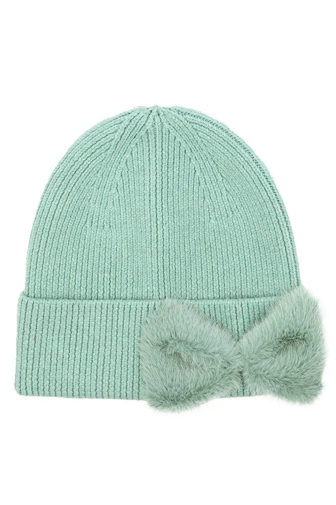 C.C. Faux Fur Ribbon Beanie Collection