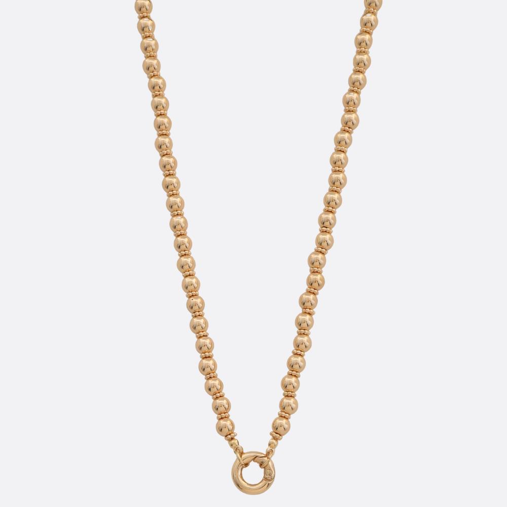 Circle Ball Link Metal Necklace