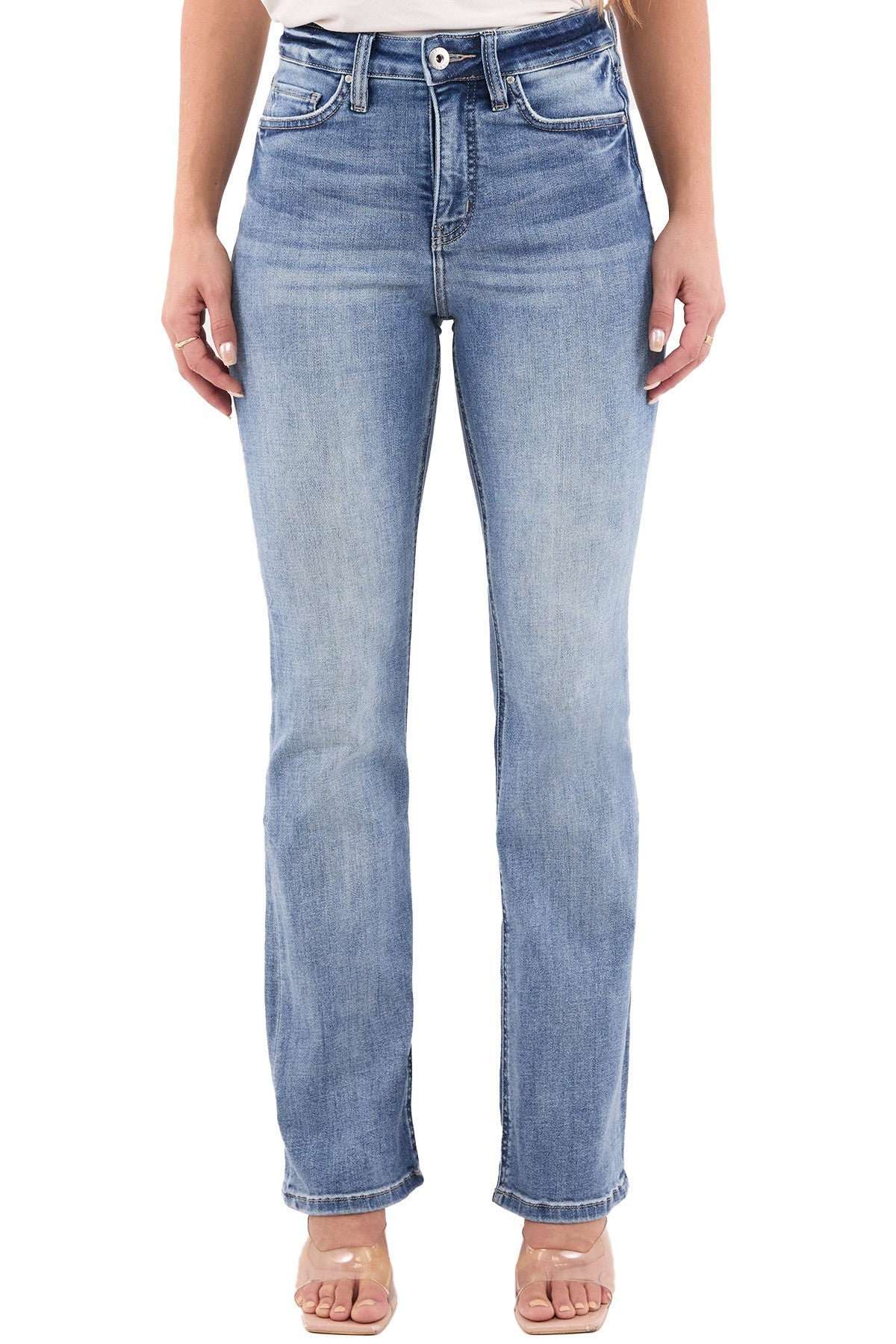 Mia High Rise Bootcut Jeans in Medium Wash