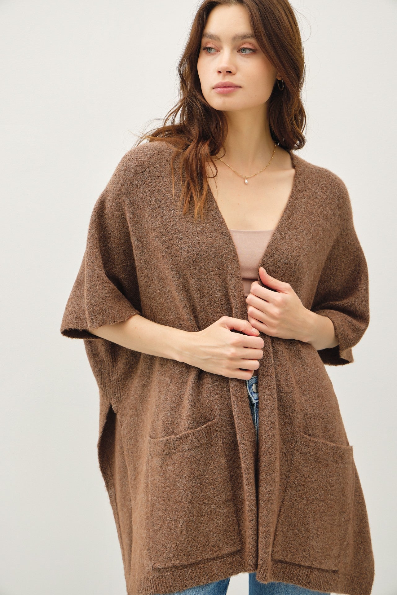 Oversize Short Sleeve Cardigan