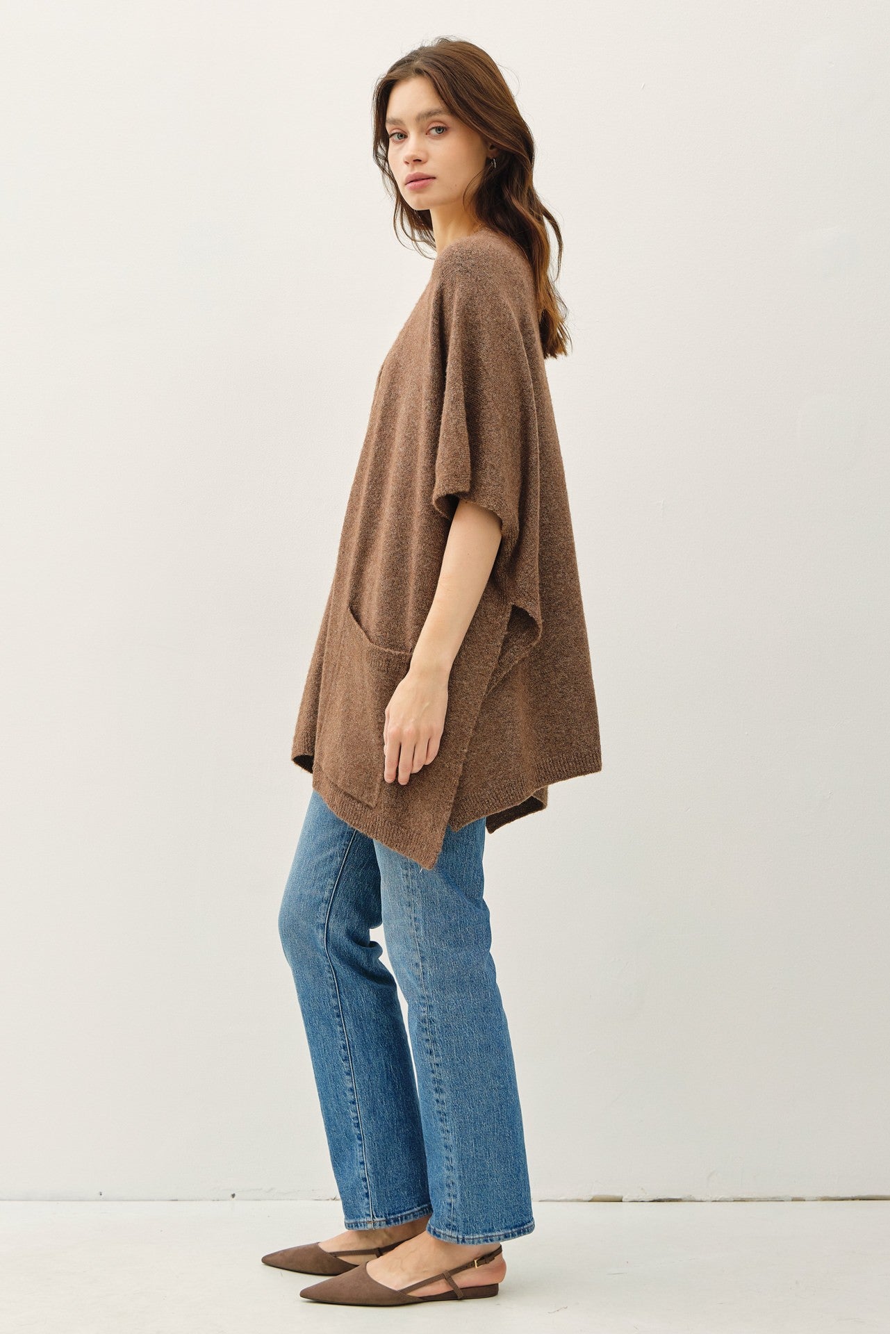 Oversize Short Sleeve Cardigan