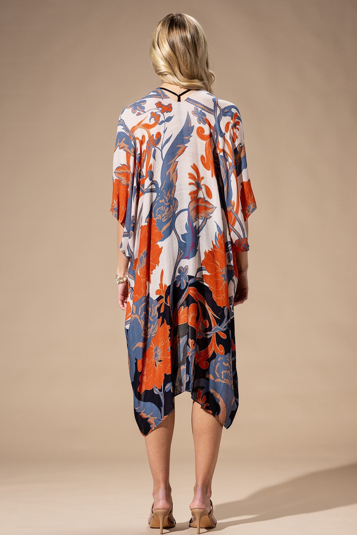 Flower Print Kimono