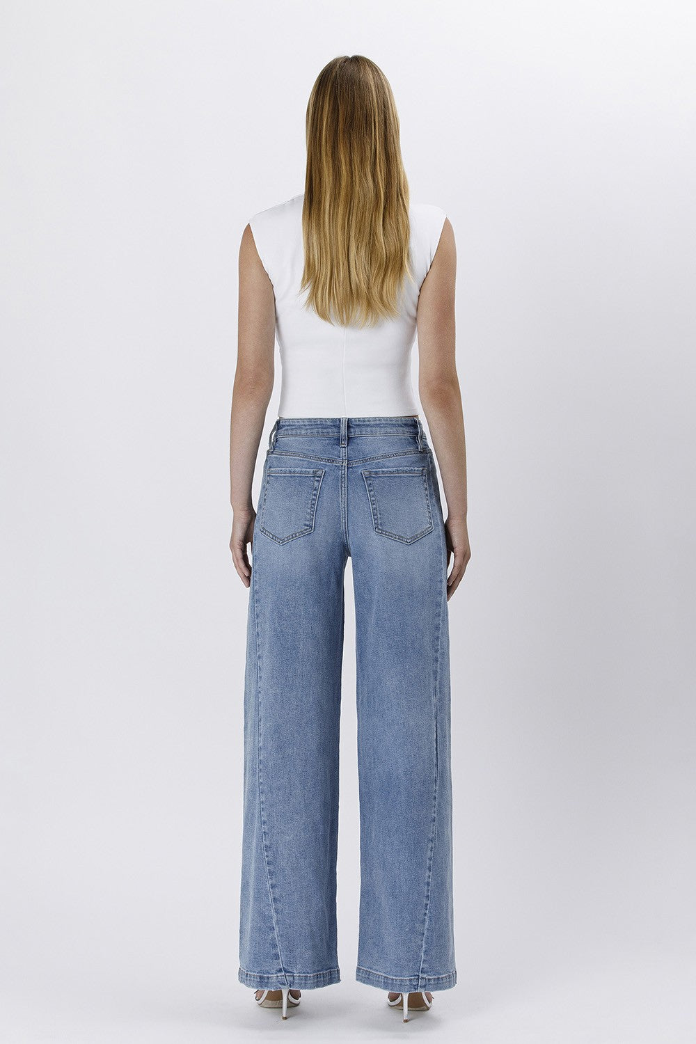 High Rise Palazzo Jeans