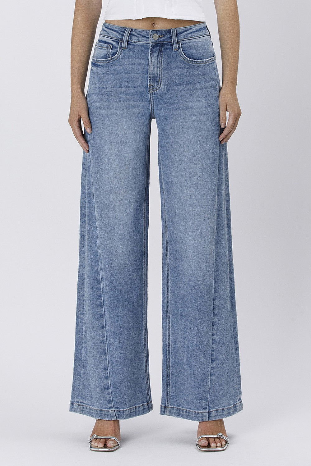 High Rise Palazzo Jeans