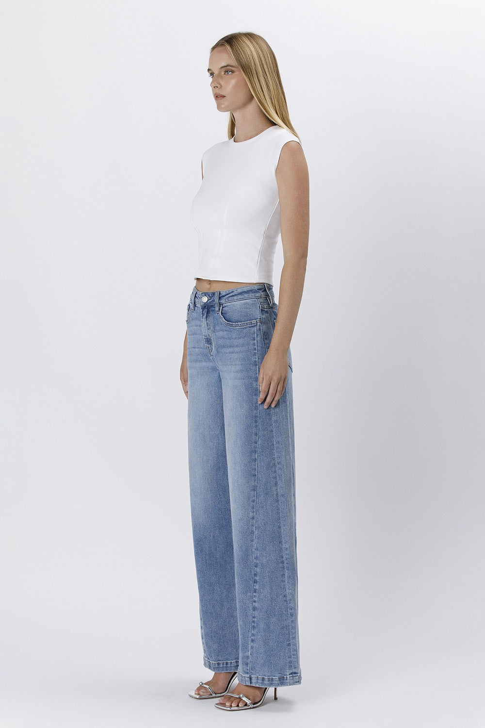 High Rise Palazzo Jeans